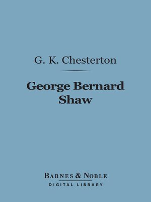 cover image of George Bernard Shaw (Barnes & Noble Digital Library)